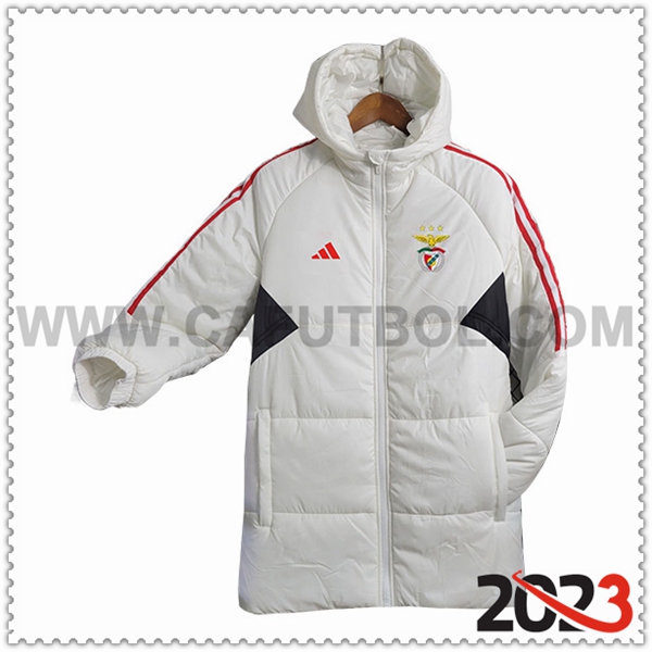 Nueva Plumas Con Capucha Benfica Blanco 2023 2024