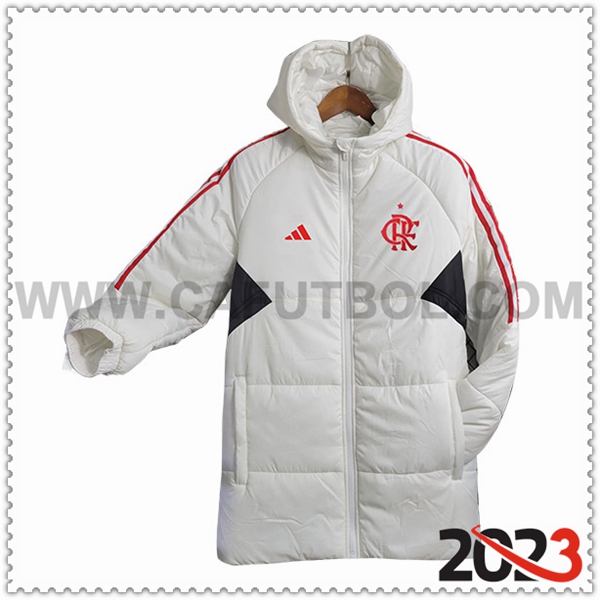 Nueva Plumas Con Capucha Flamengo Blanco 2023 2024