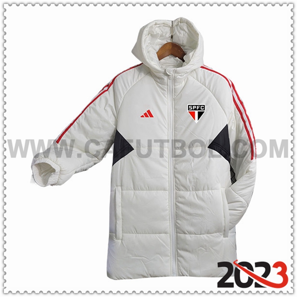 Nueva Plumas Con Capucha Sao Paulo FC Blanco 2023 2024