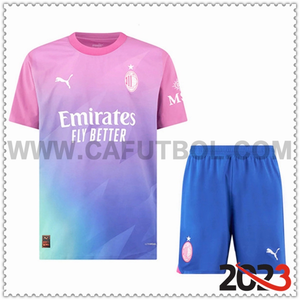 Tercera Equipacion del AC Milan + Pantalones Cortos 2023 2024