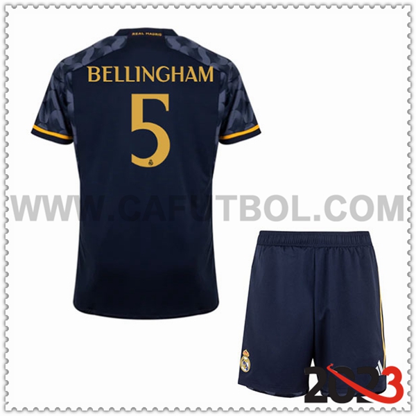 Segunda Equipacion del Real Madrid BELLINGHAM #5 Ninos 2023 2024