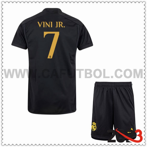 Tercera Equipacion del Real Madrid VINI JR. #7 Ninos 2023 2024