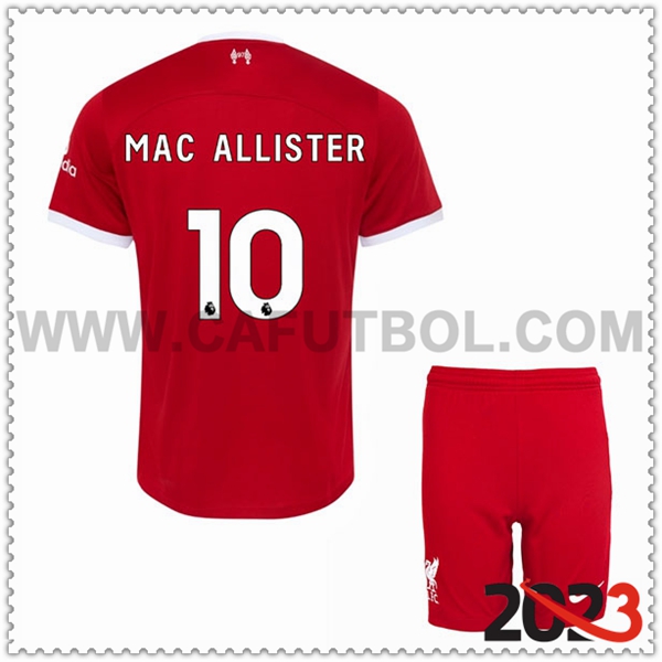 Primera Equipacion del FC Liverpool MAC ALLISTER #10 Ninos 2023 2024