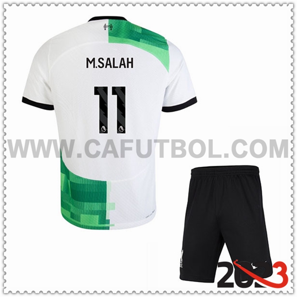 Segunda Equipacion del FC Liverpool M.SALAH #11 Ninos 2023 2024