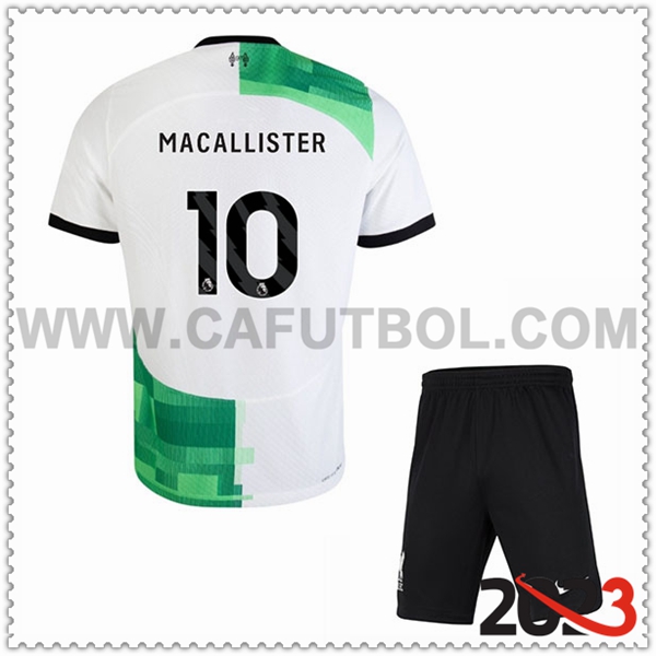 Segunda Equipacion del FC Liverpool MAC ALLISTER #10 Ninos 2023 2024