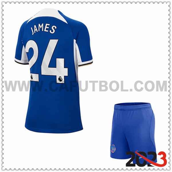 Primera Equipacion del FC Chelsea JAMES #24 Ninos 2023 2024