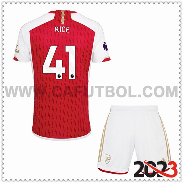 Primera Equipacion del Arsenal RICE #41 Ninos 2023 2024