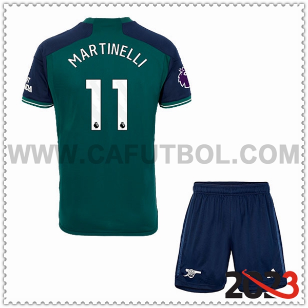 Tercera Equipacion del Arsenal MARTINELLI #11 Ninos 2023 2024