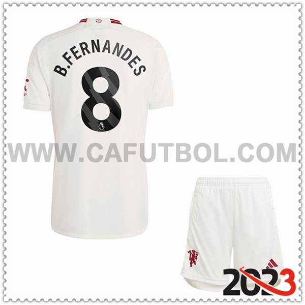 Tercera Equipacion del Manchester United B. FERNANDES #8 Ninos 2023 2024