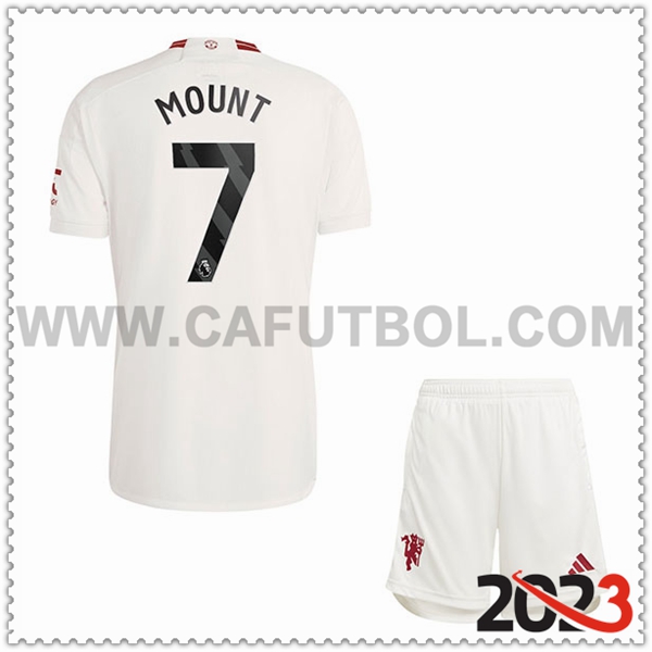 Tercera Equipacion del Manchester United MOUNT #7 Ninos 2023 2024