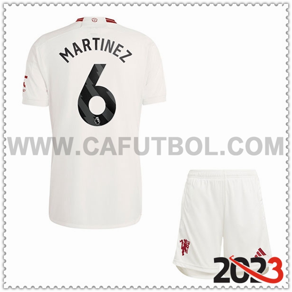 Tercera Equipacion del Manchester United MARTINEZ #6 Ninos 2023 2024