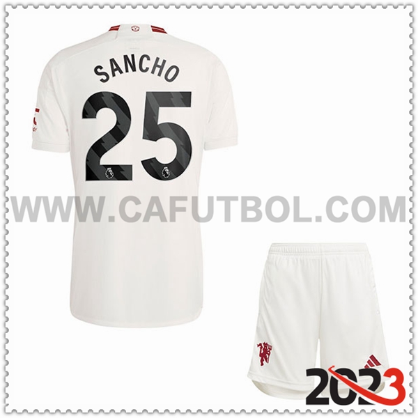 Tercera Equipacion del Manchester United SANCHO #25 Ninos 2023 2024