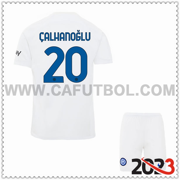 Segunda Equipacion del Inter Milan CALHANOGLU #20 Ninos 2023 2024