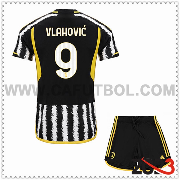 Primera Equipacion del Juventus VLAHOVIC #9 Ninos 2023 2024