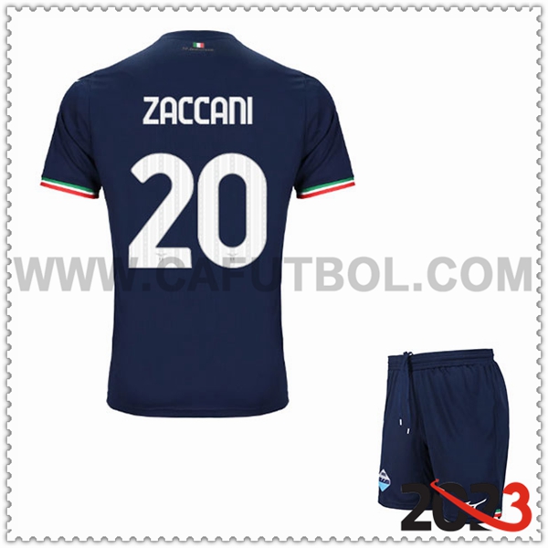 Segunda Equipacion del SS Lazio ZACCAGNI #20 Ninos 2023 2024