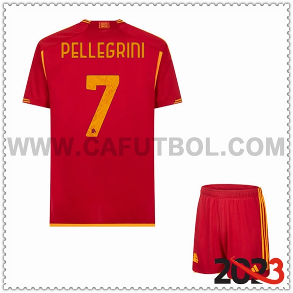 Primera Equipacion del AS Roma PELLEGRINI #7 Ninos 2023 2024