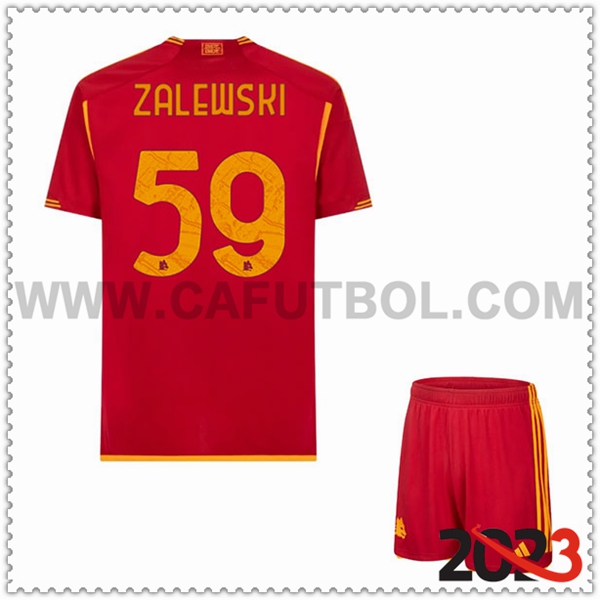 Primera Equipacion del AS Roma ZALEWSKI #59 Ninos 2023 2024