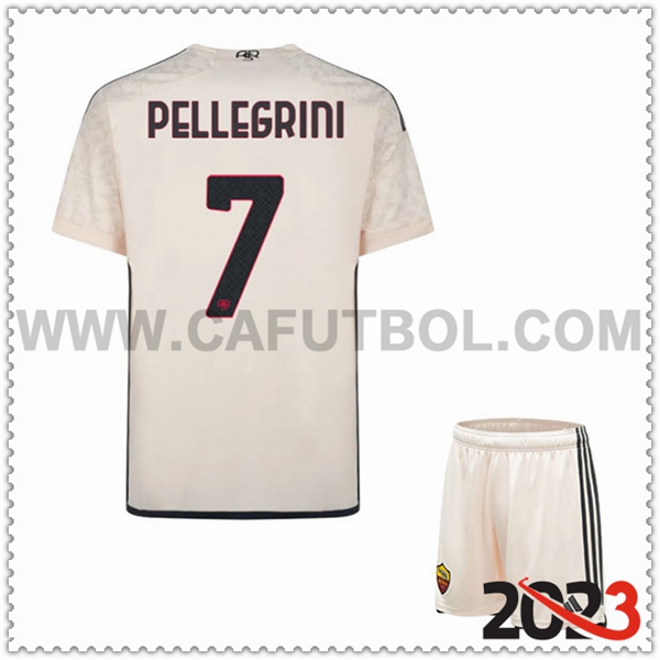 Segunda Equipacion del AS Roma PELLEGRINI #7 Ninos 2023 2024