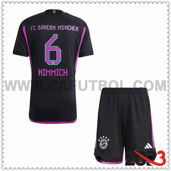 Segunda Equipacion del Bayern Munich KIMMICH #6 Ninos 2023 2024