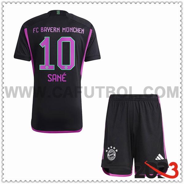 Segunda Equipacion del Bayern Munich SANÉ #10 Ninos 2023 2024