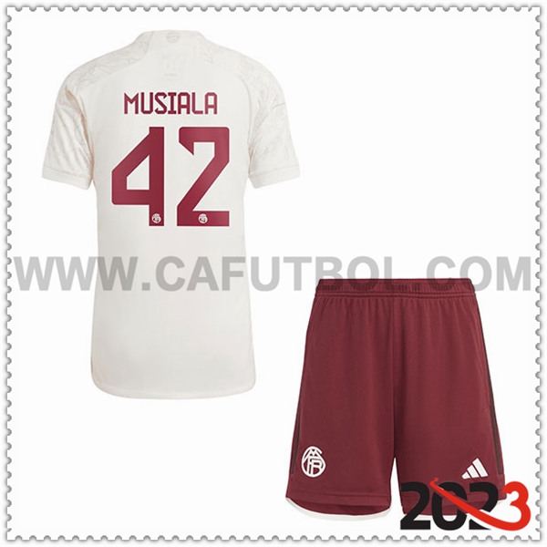 Tercera Equipacion del Bayern Munich MUSIALA #42 Ninos 2023 2024