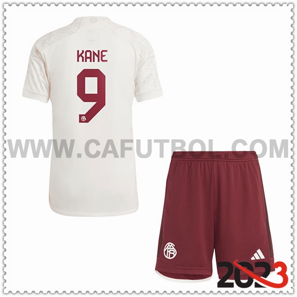 Tercera Equipacion del Bayern Munich KANE #9 Ninos 2023 2024