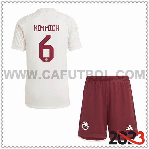 Tercera Equipacion del Bayern Munich KIMMICH #6 Ninos 2023 2024