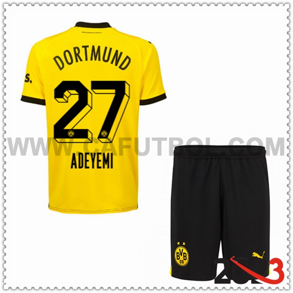 Primera Equipacion del Dortmund BVB ADEYEMI #27 Ninos 2023 2024