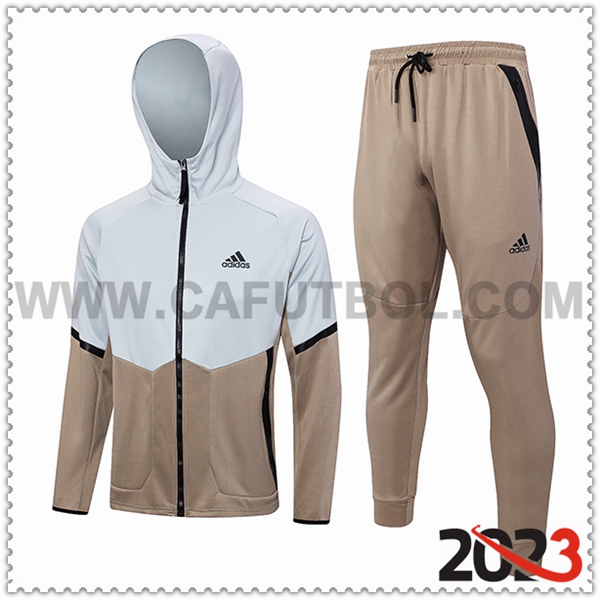 Chaqueta Con Capucha Chandal Rompevientos Chaqueta Adidas Marrón 2023 2024