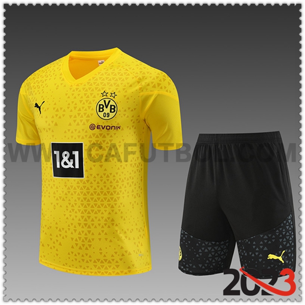 Camiseta Entrenamiento + Cortos Dortmund Nino Amarillo 2023 2024