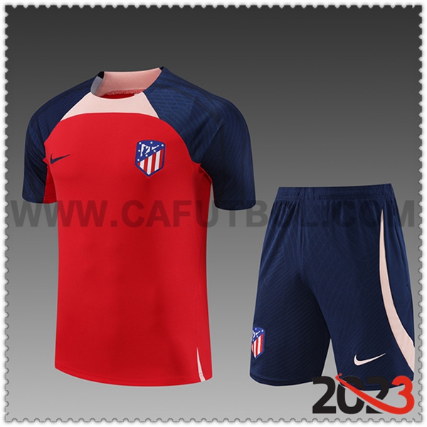 Camiseta Entrenamiento + Cortos Atletico Madrid Nino Rojo 2023 2024