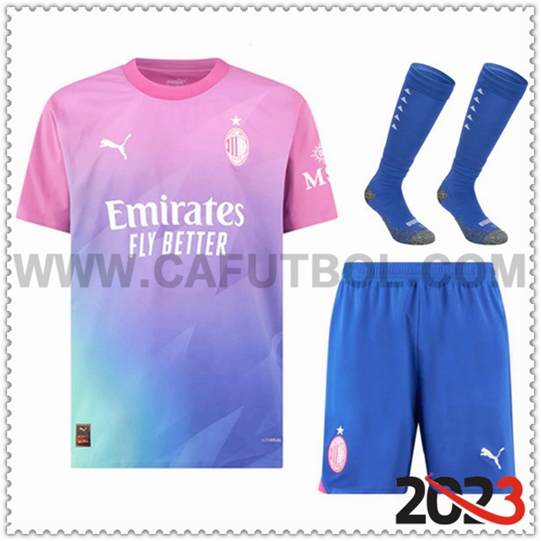 Tercera Equipacion del AC Milan (Pantalones + Calcetines) 2023 2024