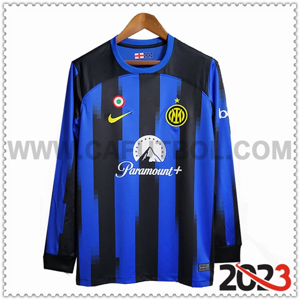 Primera Camiseta Futbol Inter Milan Mangas largas 2023 2024