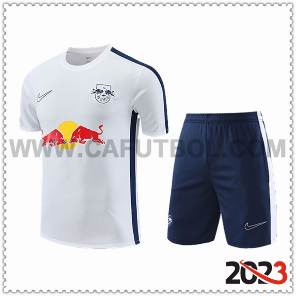 Camiseta Entrenamiento + Cortos RB Leipzig Blanco/Azul 2023 2024