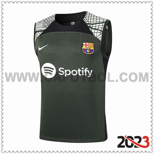 Chalecos De Futbol FC Barcelona Verde 2023 2024 -04