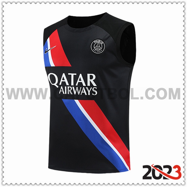 Chalecos De Futbol PSG Negro/Rojo/Azul 2023 2024