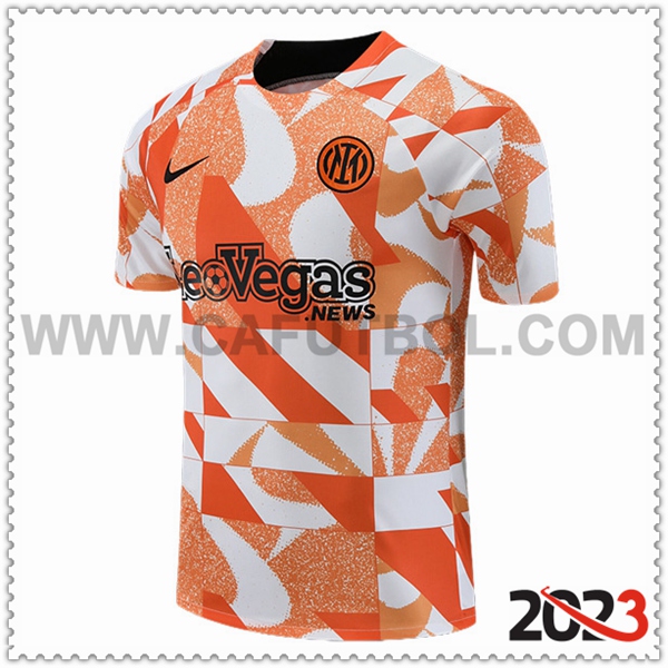 Camiseta Entrenamiento Inter Milan Blanco/Naranja 2023 2024