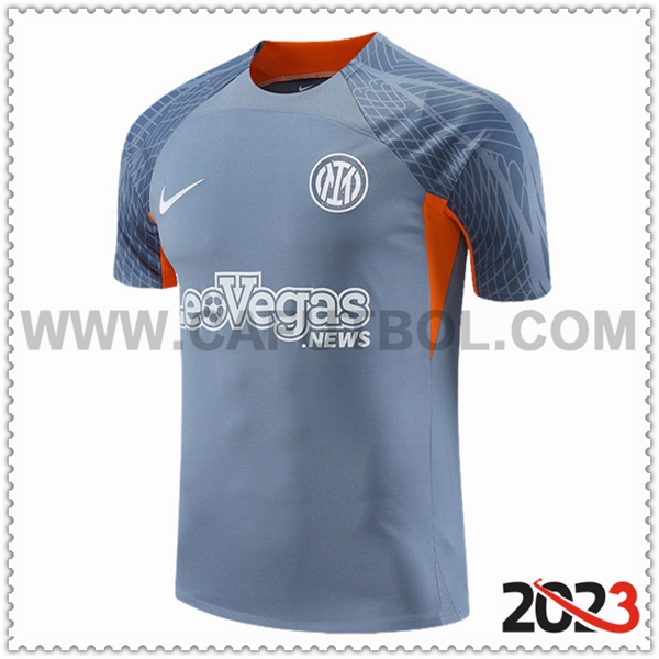 Camiseta Entrenamiento Inter Milan Gris/Naranja 2023 2024