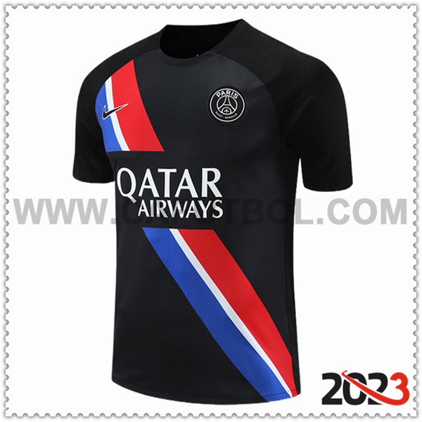 Camiseta Entrenamiento PSG Negro/Rojo/Azul 2023 2024