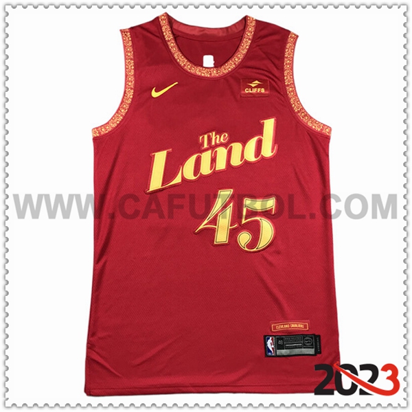 Camisetas De Futbol Cleveland Cavaliers (MITCHELL #45) 2023/24 Rojo/Amarillo