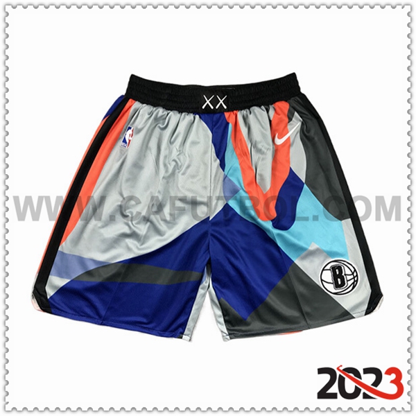 Cortos NBA Brooklyn Nets 2023/24 Negro/Gris/Azul/Rojo