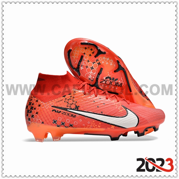 Nike Zapatos Futbol Zoom Superfly 9 MDS Elite FG Naranja/Blanco/Negro