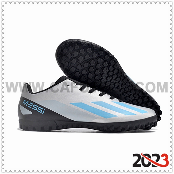 Adidas Zapatos Futbol X GHOSTED.4 TF Gris/Azul/Negro