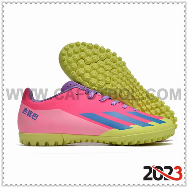 Adidas Zapatos Futbol X GHOSTED.4 TF Rosa/Azul/Amarillo