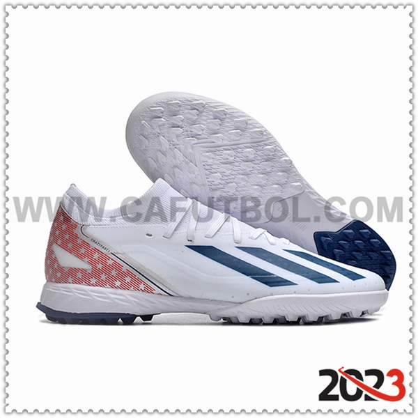 Adidas Zapatos Futbol X CRAZYFAST.3 TF BOOTS Blanco/Azul/Rojo