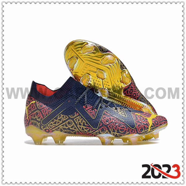 PUMA Zapatos Futbol Future Ultimate FG Negro/Amarillo/Rojo