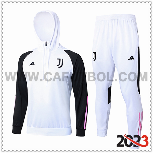 Chaqueta Con Capucha Chandal Juventus Blanco/Negro/Rosa 2023 2024