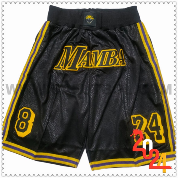 Cortos NBA Los Angeles Lakers 2023/24 Negro/Amarillo