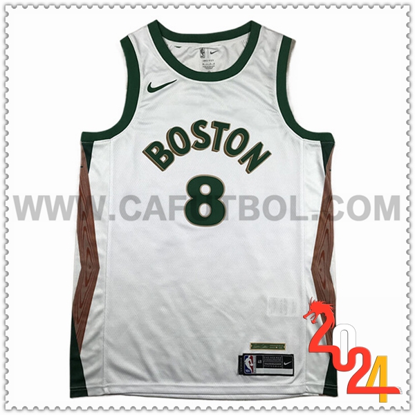 Camisetas Boston Celtics (PORZINGIS #8) 2023/24 Azul/Verde/Marrón