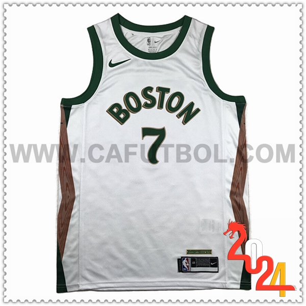 Camisetas Boston Celtics (BROWN #7) 2023/24 Azul/Verde/Marrón